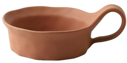 Keramiska fruktskålar, av stengods med handtag Porslinsskal, keramisk soppskål, salladsskål, 455 ml(Red)