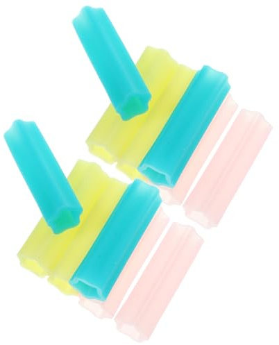 HOMSFOU 12 Pezzi Copri Forbici per Cuticole in Silicone, Manicotti Antiscivolo per Manicure, Protezione Manico, Facili da Riporre