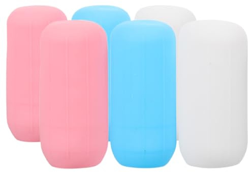 Uonlytech Facili da per Bottiglie da Viaggio Coperture Elastiche in Silicone 6pezzi Antiperdita per Lozioni e Shampoo in Viaggio