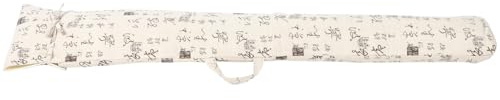 SOLUSTRE Tragbare Guzheng Aufbewahrungstasche aus Baumwolle und Leinen Weiß Schützende Tasche für Chinesisches Guqin Instrument für Reisen und Täglichen Gebrauch