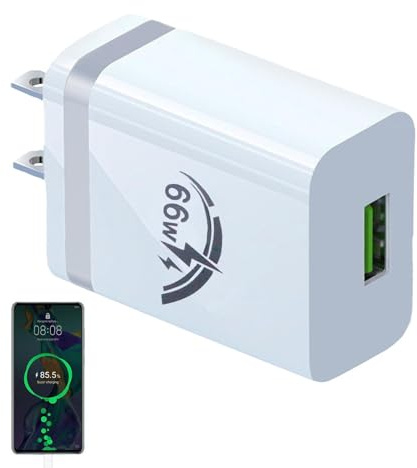 Adattatore blocco USB,Adattatore per presa di corrente da parete a ricarica rapida da 66 W - da viaggio per adattatore da viaggio USA compatibile con laptop, fotocamere, smartwatch, tablet, console di