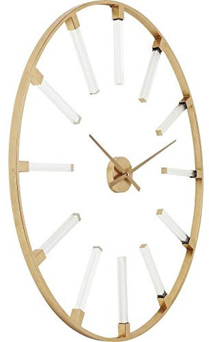 Kare Design Wanduhr Visible Sticks, Gold, Wanduhr, Uhr, Stahlgestell, Batterie nicht inklusive, 92x92x3 cm (H/B/T)