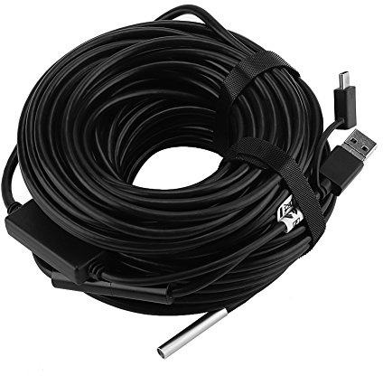 3 in 1 USB Endoskop, Inspektionskamera Endoskop 20-Meter 5.5mm 720p Megapixel HD-IP67 Wasserdichte Snake Kamera -6 verstellbaren LED-Licht für Pipe Car Inspection für Smartphone