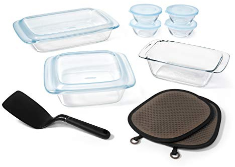 OXO 11230800 Good Grips 16-Piece Glass Bakeware Set, Borosilicate, Clear