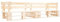 vidaXL Holz Garten Palettensofa 2-Sitzer Lounge Gartensofa Palettenmöbel Gartenmöbel Loungesofa Gartenset Sitzgruppe Sofa In/Outdoor Natur