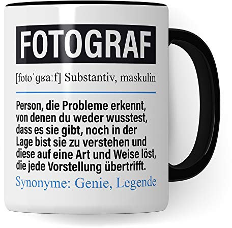 Pagma Druck Tasse Fotograf lustig, Fotograf Geschenk, Spruch Fotografie Kaffeebecher Geschenkidee, Kaffeetasse Beruf Fotografen Teetasse Becher