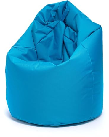 Ecopuf - Sako Pouf Sessel Outdoor - Sitzsack Kinderzimmer - Robuster Stoffsack - Entspannungssessel - Wohnungseinrichtung - Sessel Größe XL - 85x135cm, Hellblau Nc6