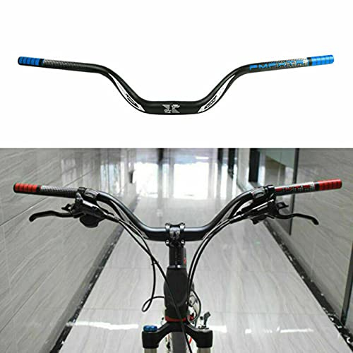 HEZHU Mountainbike Links MTB 31,8 mm High Riser Lenker passend für 22,2 mm Links (Blau)