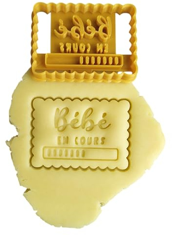 3DKOUPE - Emporte-pièce petit beurre - Bébé en cours - Couleur au choix - Conçu et fabriqué en France