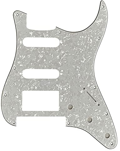 Passend für Strat Floyd Rose Tremolo HSS Humbucker Style Gitarren Pickguard (4-lagig White Pearl)
