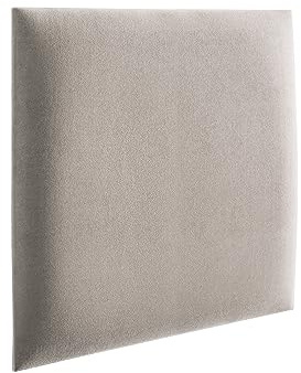 RAVIO Wandpolster | Wandkissen Bett für Schlafzimmer, Kinderzimmer, Büro, Diele | Wandpolster Bett- Beige, 50 x 50 cm | Gepolsterte Wandpaneele – Serie Mono