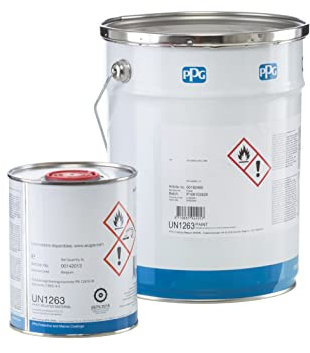 PPG Pintura para hormigón, barniz protector metálico, color de suelo, RAL 9006, Sigmafast 205, plata