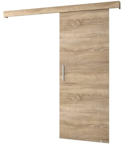 Schiebetür Komplettset - Schiebetürsystem Salwador 1 - Schiebetüren - Trennwände - Raumteiler - Innentüren, Tür 90 x 204 cm - Schiebetür Schiene - Zimmertür mit Schiebetür Griff - Saloontür