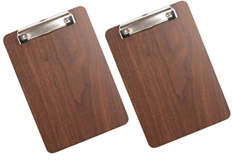 Alipis Lot de 2 Porte-recettes en Bois A4, Clips Pratiques pour Menus Robustes, Présentoirs pour Maison et Restaurant, Accessoires Cuisine Fonctionnels et Compacts