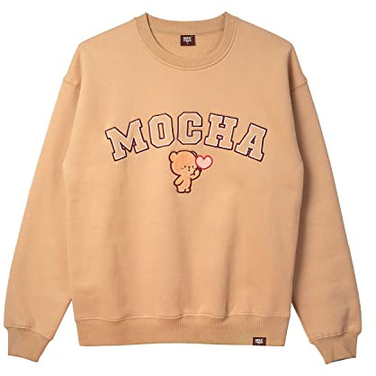 Milkmochabear Sweat-shirt décontracté à manches longues et col rond, coupe décontractée