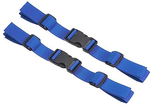 PATIKIL Backpack Chest Strap, 2 Pack Polyester Webbing Adjustable Replacement Strap with Quick-Release Buckle for Bag Outdoor Hiking Cycling, Blue