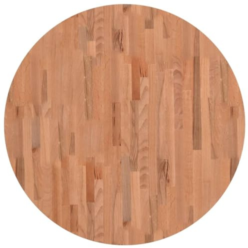 vidaXL Tischplatte Ø90x1,5 cm Rund Massivholz Buche