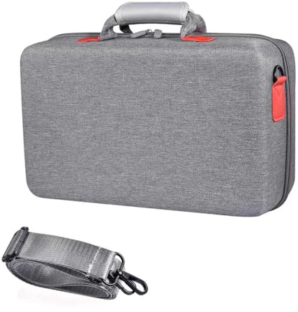 Sac de rangement console de jeu pour PS5 Slim, étui de protection de voyage, étui rigide portable résistant aux rayures avec sangle ajustable (Gris)