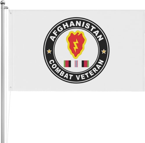 25. Infanterie-Division Afghanistan-Flagge 3x5 FT für den Außenbereich doppelseitige Flagge Polyester Hofbanner Innendekoration