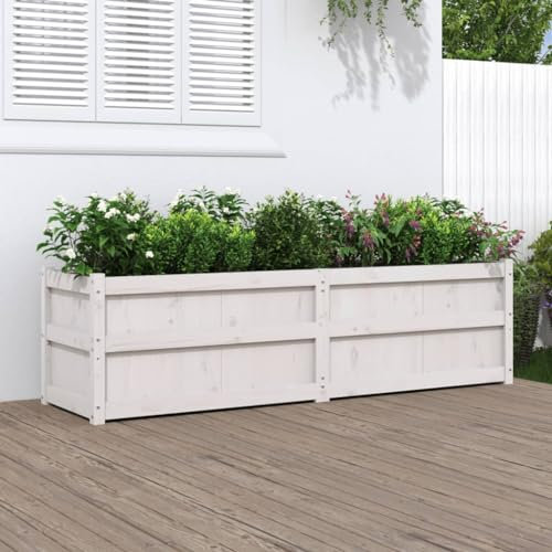 Gecheer Pflanzkübel Gartenbeet Blumenkübel mit großem Fassungsvermögen,Pflanzkasten Übertopf Frühbeet für Garten Terrasse,Blumentopf Blumenkasten Pflanzbeet 180 x 50 x 50 cm (B x T x H)