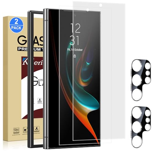 Ksleri Panzer matt Glas für Samsung Galaxy S24 Ultra, 2 Stück Matte Schutzfolie + 2 Kameraschutz, 9H matte screen protector (2024 6,8 Zoll)