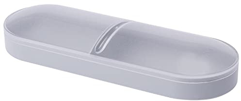 MEAKTSMI Maquillaje de algodón con 2 rejillas, bastoncillos de algodón, caja de almacenamiento, cosméticos, joyas, recipiente portátil para viajes, resistente al polvo
