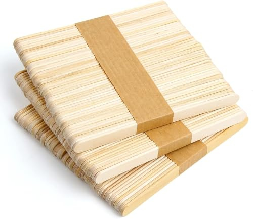 Derayee - Palillo de hielo de madera, 150 palitos de madera creativa, palo de madera para hielo, postres y proyectos artísticos