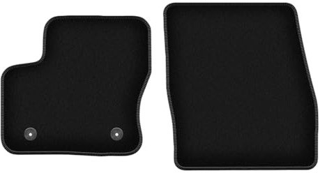 Wielganizator Velours Fußmatten passend für Ford Transit Connect (2013-2017) | Qualität: Basic - Genaue Passform, rutschfeste Untregrund 2-teilig - Schwarz