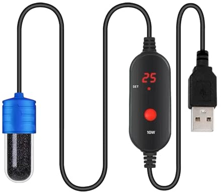 Rifonza Acquario 15W - Rifonza Di Pesce Pesce, Radiatore Acquario Sommergibile A Propulsione USB | Risorsa Del Serbatoio Di Tartarughe, Riscaldamento Betta Riscaldamento A Calore Costante Automatico