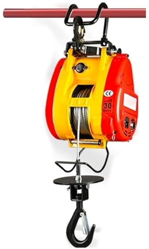 OZBME Palan électrique 220 V, Petit treuil Portable pour Grue Domestique (Couleur : (+ fusible) 250 kg, télécommande 30 m B) ((+ fusible) 160 kg, télécommande 30 m B)