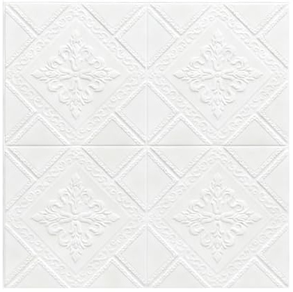 Panneaux Muraux en Relief Panneau Mural en Mousse Imperméable Douce Et à Haute Couverture 27.6 X 27.6 Lot de 10 Décoration Intérieure DIY en 3D Isolation Phonique Papier Peint
