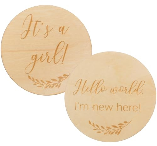 PAMINGONO 2 Stück Kreative Meilensteinkarten zur Feier des Babywachstums mit 2 Einzigartigen Designs und Materialien als Unvergessliche Babykarten für Fotos und Erinnerungen