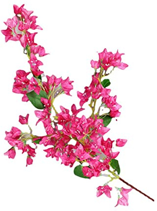 RIZGHWOY Buganvilla Artificial, 120 Cm, Color Rojo Rosa, Buganvilla Sintética con Tallos de Alambre de Hierro para Decoración del Hogar, Fiesta de Bodas