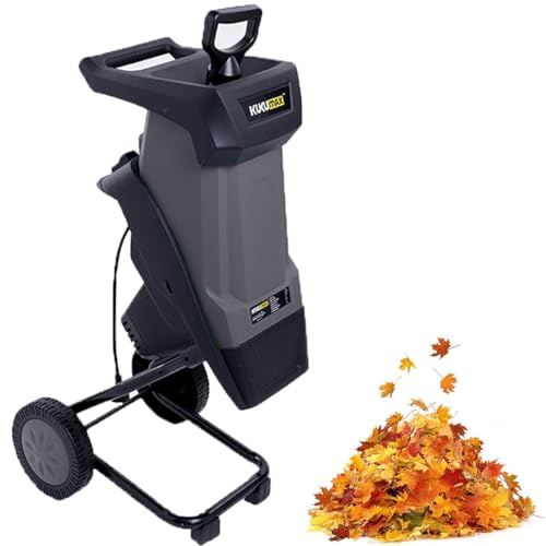Electric Garden Shredder, 2400W Wood Chipper for Leaves and Branches, 50L Collection Bag, Max Diameter 40mm, Ideal for Yard Cleanup and Composting