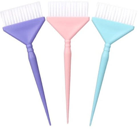 Peigne de Coloration Cheveux 3 Pièces, PP et Nylon, Application Uniforme | Brosse de Coiffeur Professionnelle, Usage Quotidien, Rangement Pratique, pour Hommes et Femmes