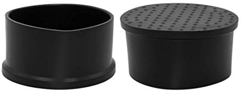 Flyshop, Stuhlbeinkappen, runde Bodenschutzkappen, geruchloses PVC 60 mm (6,0 cm), schwarz, 4er Pack