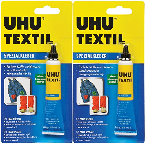 2 x UHU TEXTIL Spezialkleber 20g