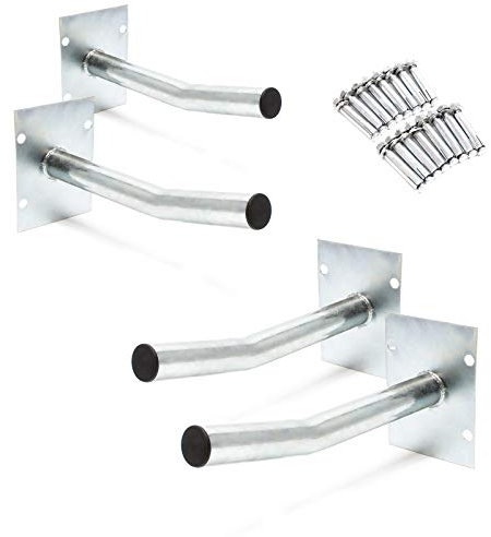 Wiltec 4X Autoreifen Wandhalter – 350 x 130 x 170 mm – aus Stahl – max. Traglast 50 kg je Halter – Reifenhalter Reifen Wandhalterung Felgenbaum Halter Garage Keller