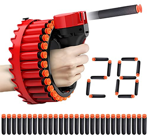 OBEST Electric Toy Guns Foam Blasters Gun for Boys, Shooting Target for Guns with 28 Pcs Soft Bullets, Handheld MicroShots Dart-Firing Toy Continue Launching for Kids, Teens, Adults Gift