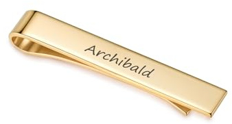 AllerPierce Personalisiert Krawattenklammer mit Gravur Edelstahl Krawattennadel Klassisch Skinny Business Clips für Männer Herren Anzug Anpassen Text