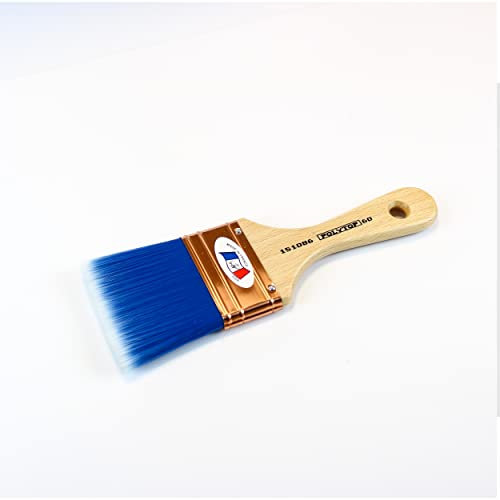 Brocha Spalter Azul Bleu Polytop 60mm / Fabricada en Francia/Ideal para Pinturas y Barnices de Interior y Exterior, terrazas, Paredes, Superficies, Artesanal, Reutilizable, Profesional