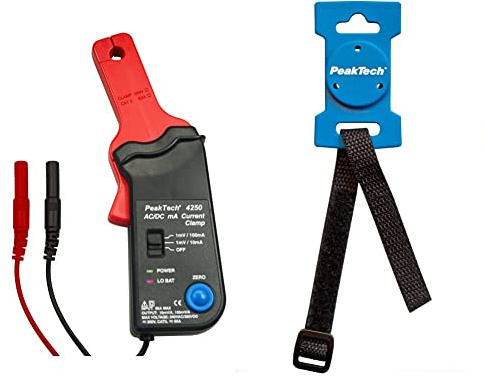 PeakTech P 4250 4250 - Stromzangen-Adapter - CAT III 300V & Mehrzweck Magnethalter für Werkzeuge und Messgeräte/Befestigungssatz/Messzubehör/Magent Holding Kit, 1 Stück, P 7100, 0.8 x 4 x 7 cm