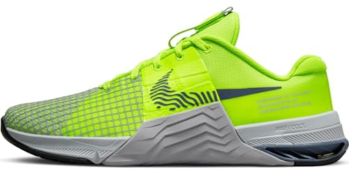 Nike Training Shoe Metcon 8, Volt/Diffused Blue-Wolf Grey-Photon Dust, DO9328-700, 45 EU (11 US)