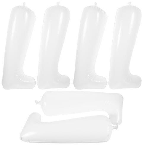 Holibanna 6 Paar aufblasbare Stiefelstütze, Stiefelformer, Ständer, Pappe, Kofferraum, Stiefelformer, weißer aufblasbarer Stiefel, Wie abgebildet x 2 Stück, 32cmx2pcs