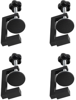 EXLECO 4er 8-54mm C Klemme Edelstahl Schraubklemme Klein mit Rutschfest Gummi Pad, Einstellbar Tischklemme Verstellbar Trägerklemme Schraubzwinge C Zwingen für Holzarbeiten Schweißen Tischlerei