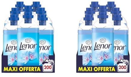 Lenor Ammorbidente Lavatrice Concentrato, Risveglio Primaverile, Freschezza Di Lunga Durata E Morbidezza Di Origine Vegetale, Lenzuola Profumate Fino A 1 Settimana (Confezione da 2)