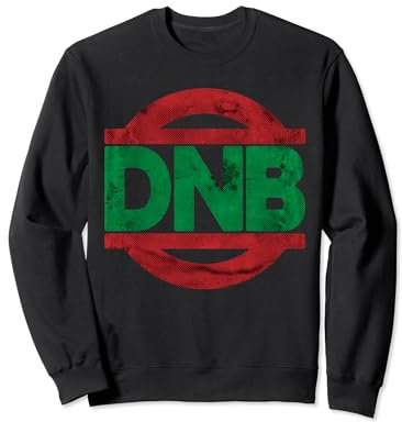 DNB Drum n Bass Shirt Junglist Rot Grün Version 2 Sweatshirt