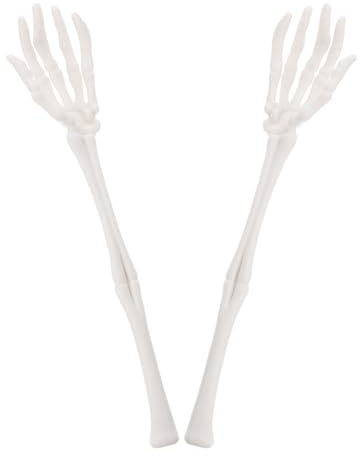 HOLIDYOYO Pince À Salade Bras Squelette Halloween 32Cm Accessoire De Fête Décoration Maison Hantée Main Squelette Réaliste Pour Soirée Déguisée Et Jeux D'Évasion