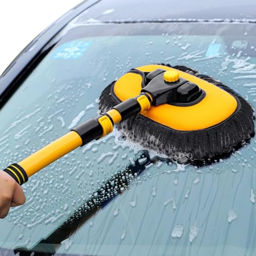 Auto-Reinigungsbürste – Chenille-Kopf-Staubwedel | Auto Lange Stange Waschmopp | Mikrofaser Autowaschbürste mit langem Griff