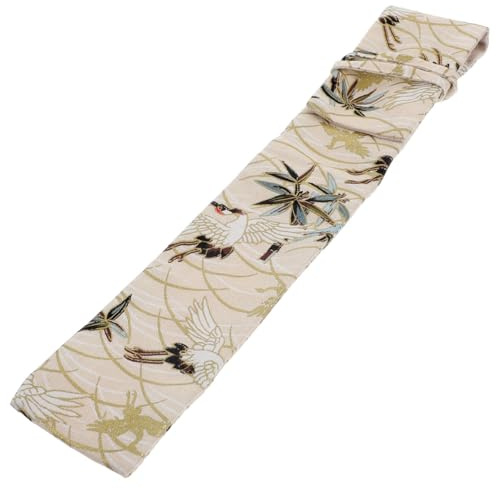 FOMIYES Bolsa Plegable Para Abanico De Mano 15.2 Pulgadas De Algodón Satinado Ligera Y Portátil Funda Protectora Para Almacenamiento En Bodas Fiestas Y Navidad